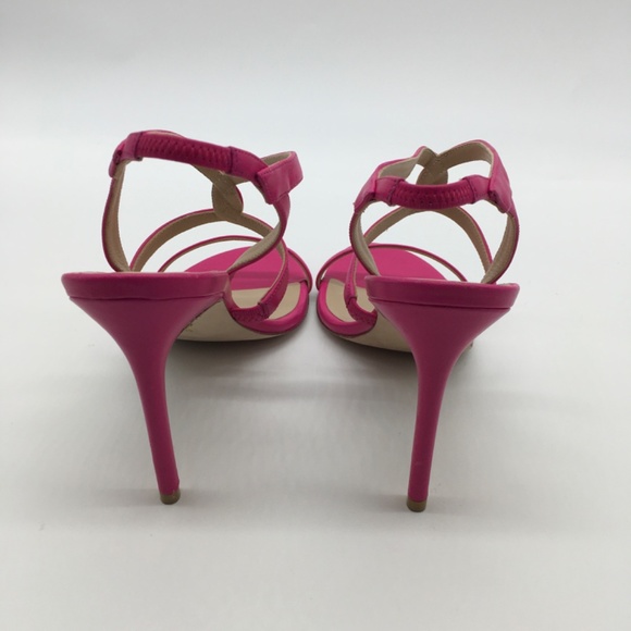 Stuart Weiztman Soiree 100 Sandal  Magenta Smooth SIZE 8.5 - Picture 5 of 9